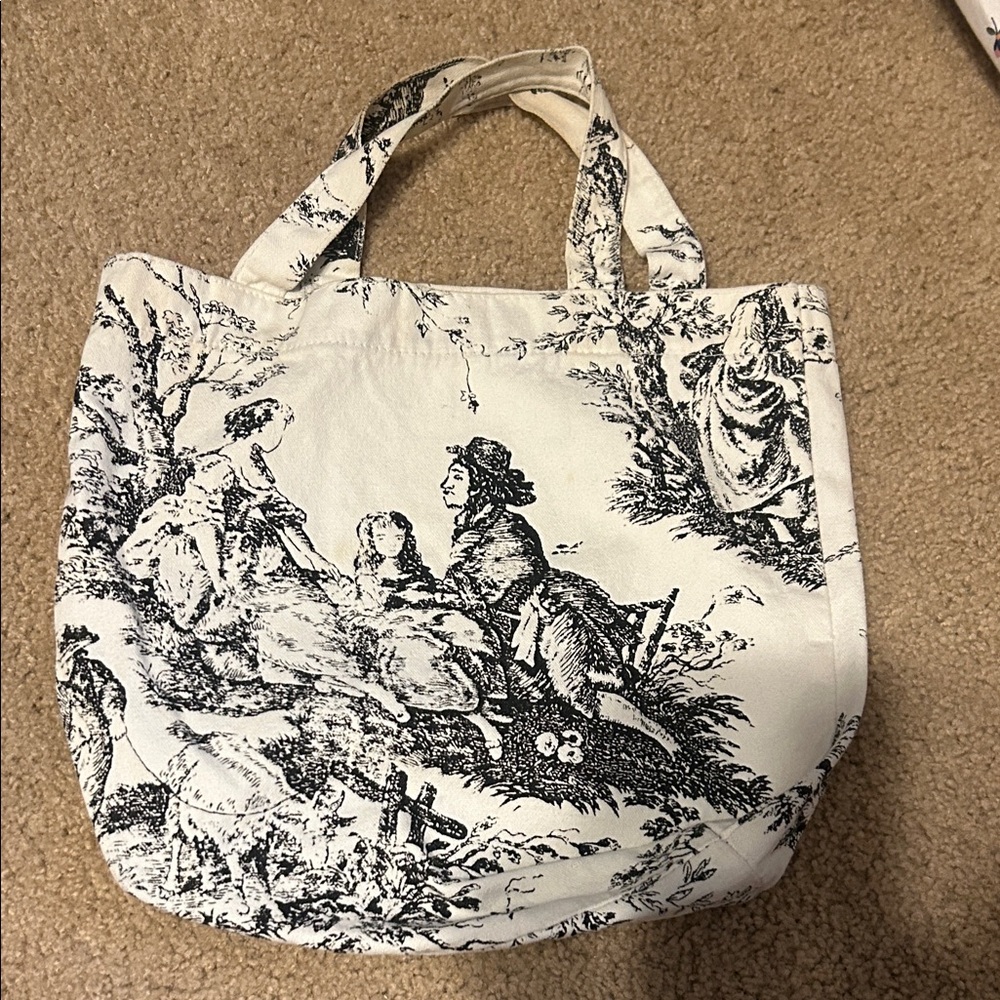 Elegant Black and White Tote Bag